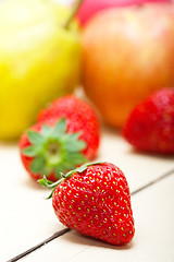 Image showing fresh fruits apples pears and strawberrys