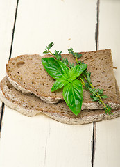 Image showing bread basil and thyme