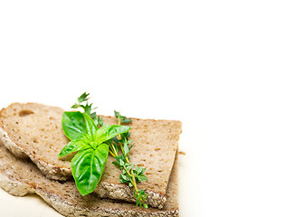 Image showing bread basil and thyme