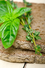Image showing bread basil and thyme