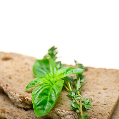 Image showing bread basil and thyme