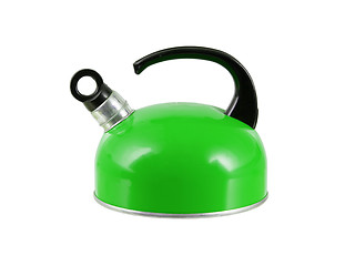 Image showing Green kettle isolated