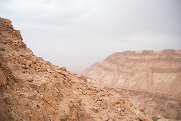 Image showing Hiking in a Judean desert of Israel