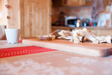 Image showing Cooking in farm kitchen