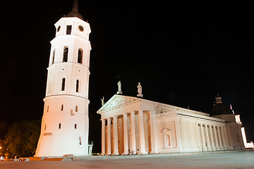 Image showing Night church in Vilnius