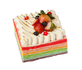 Image showing Rainbow cake