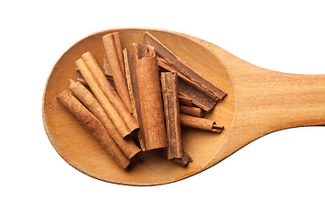 Image showing Spoon with cinnamon