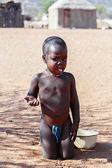 Image showing Unidentified child Himba tribe in Namibia