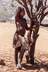 Image showing Unidentified child Himba tribe in Namibia