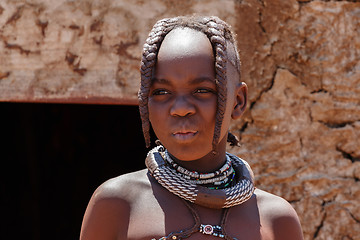 Image showing Unidentified child Himba tribe in Namibia