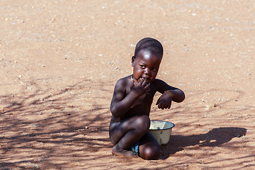 Image showing Unidentified child Himba tribe in Namibia