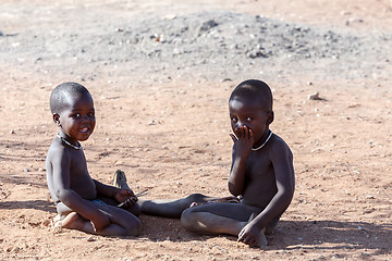 Image showing Unidentified child Himba tribe in Namibia