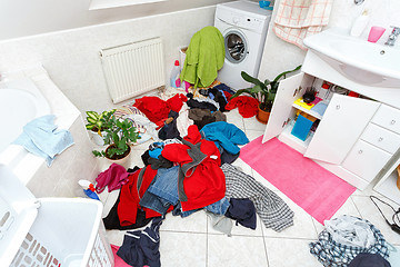 Image showing dirty clothes ready for the wash