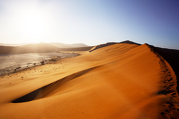 Image showing beautiful landscape of Hidden Vlei in Namib desert 