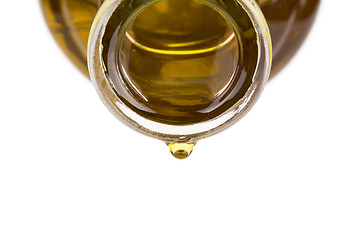 Image showing Oil drop on a bottle. 