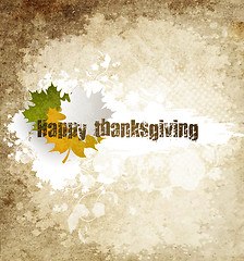 Image showing Grunge Happy Thanksgiving