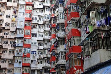 Image showing Old apartments in Hong Kong 