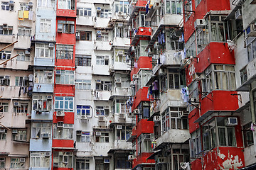 Image showing Old apartments in Hong Kong 