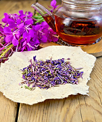 Image showing Fireweed dry with teapot on board