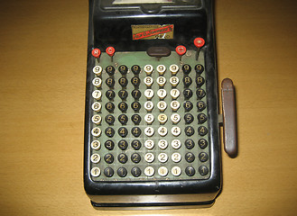 Image showing Old adding machine