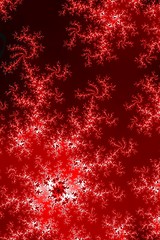 Image showing Glowing Red Fractal
