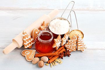 Image showing christmas gingerbread cookies