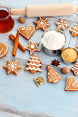 Image showing christmas gingerbread cookies