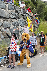 Image showing Funny Supporters of Le Tour de France