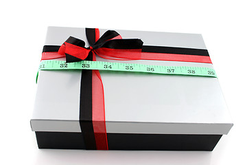 Image showing Chocolate Box with tape measure