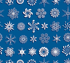 Image showing snowflakes seamless pattern