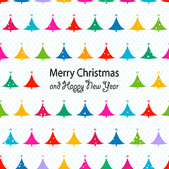 Image showing christmas trees seamless pattern