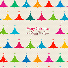 Image showing christmas trees seamless pattern