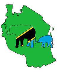 Image showing Tanzania elephants