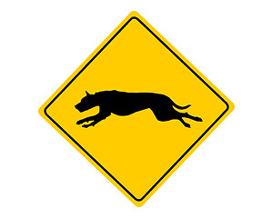 Image showing Dog warning sign