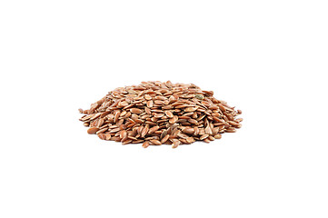 Image showing Flaxseed on white