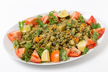 Image showing Freekeh vegetable pilaf