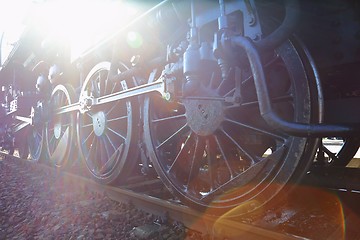 Image showing Steam Locomotive Sun Flare