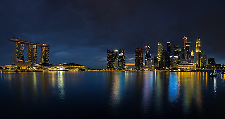 Image showing Singapore Skyline at sunset