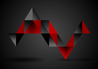 Image showing Abstract dark triangles infographics vector design