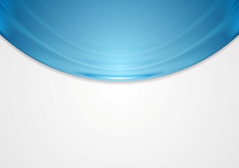 Image showing Abstract blue wavy vector background