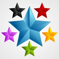 Image showing Bright abstract star design