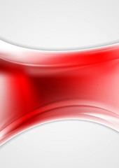 Image showing Red abstract wavy background