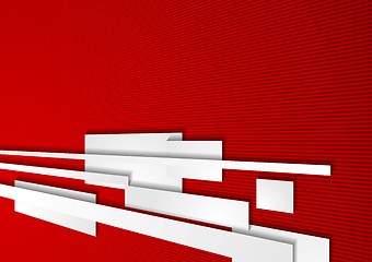 Image showing Abstract corporate red motion tech background