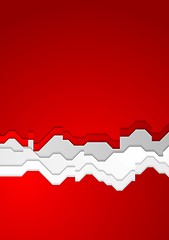 Image showing Bright red contrast vector background