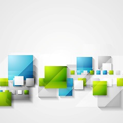 Image showing Shiny hi-tech green and blue vector background