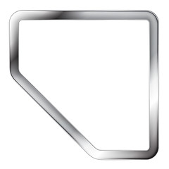 Image showing Abstract metallic silver vector frame