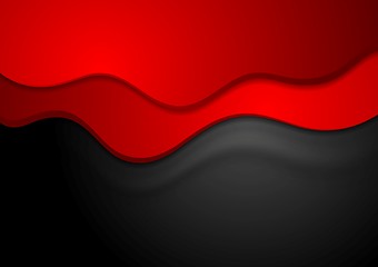 Image showing Dark abstract smooth waves background