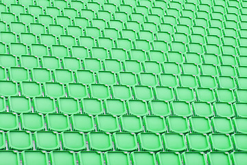 Image showing Green seat in sport stadium