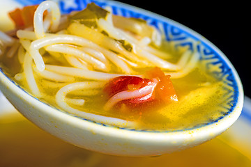 Image showing Asian noodle soup