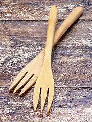 Image showing Wooden Forks